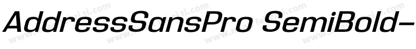 AddressSansPro SemiBold字体转换